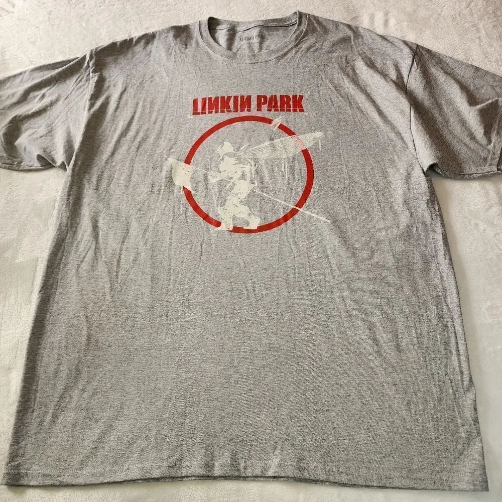 Linkin Park Gray Tshirt With Graphics Size 2XL New